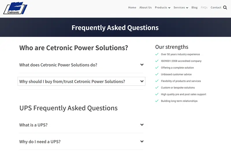 Product description from SPG website