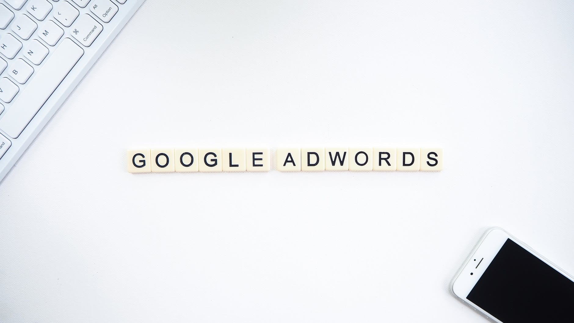 Google adwords written in scrabble letters