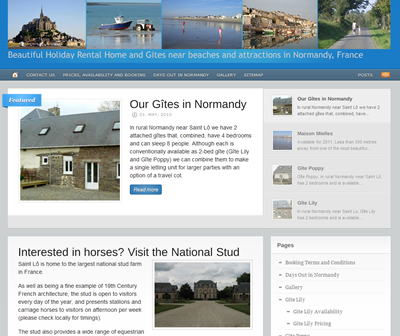 French holiday property website - wordpress