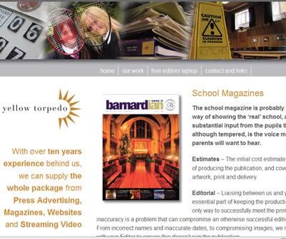 Yellowtorpedo - magazines and websites for the education market