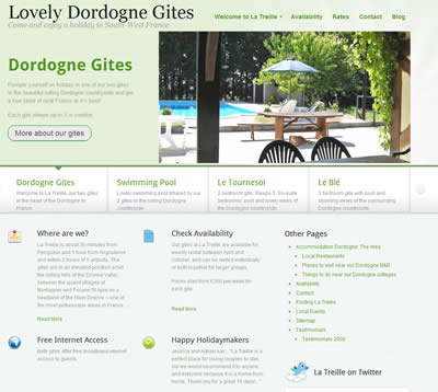 Dordogne Gites Website wordpress premium theme