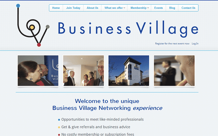 Swindon business networking website home page