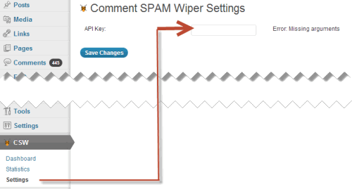 Screenshot showing how to use the CSW plugin in WordPress