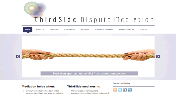 Thirdside Mediation website screenshot