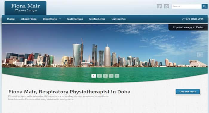 Fiona Mair Physiotherapy website screenshot