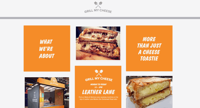 Screenshot of London Street Food website