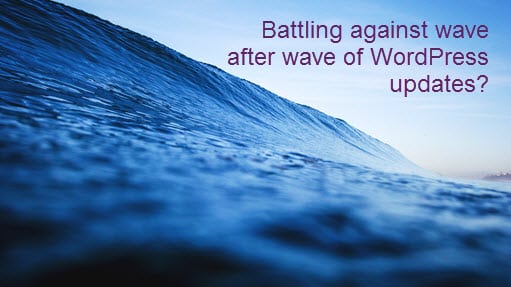 Waves depicting lots of WordPress updates
