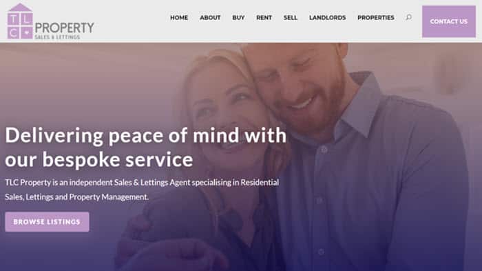 TLC Property sale and rental listing website screenshot