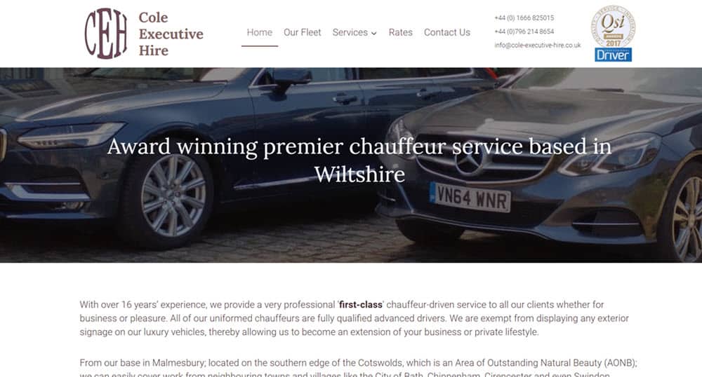 Wiltshire Business Chauffeur Service