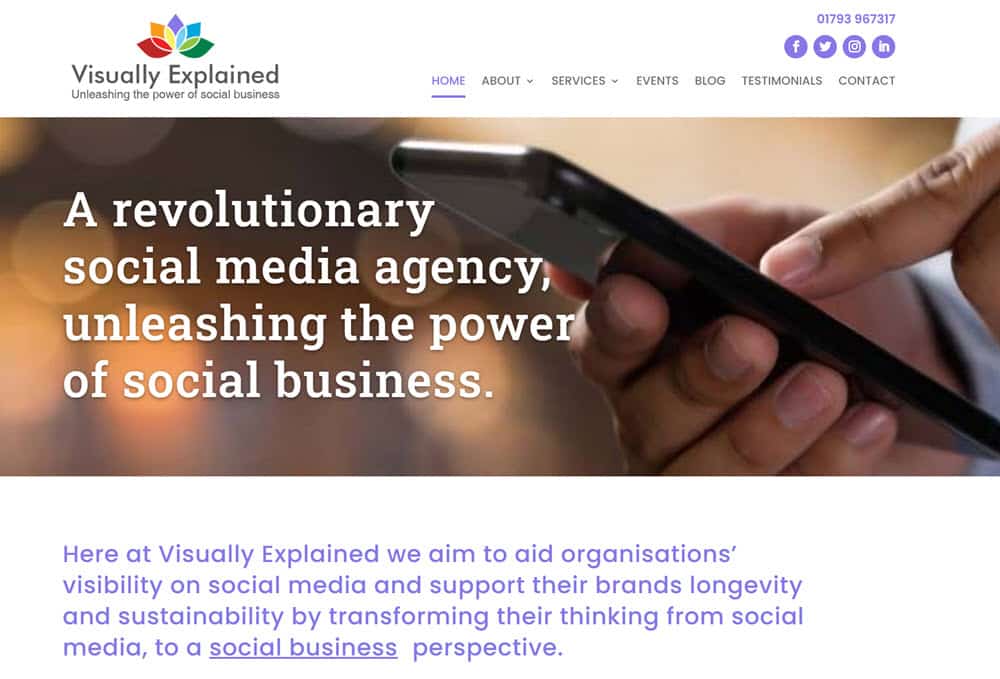 Social media agency website built with Wordpress screenshot