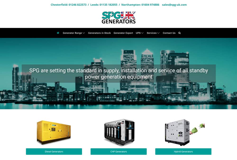 Standby Power Generation Website Screenshot