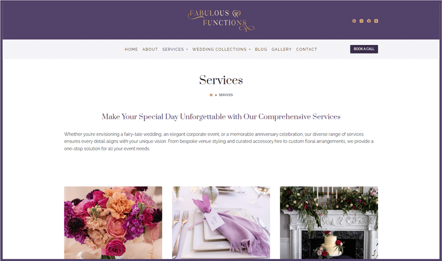 Wedding website design 1
