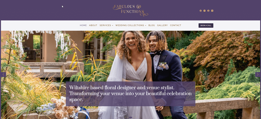 Web design a wedding planning service